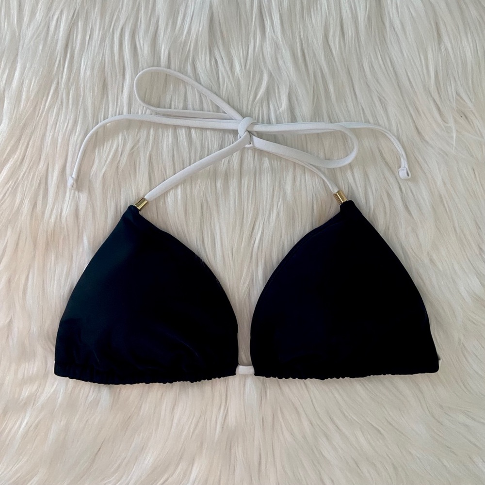 beaded halter string triangle bikini